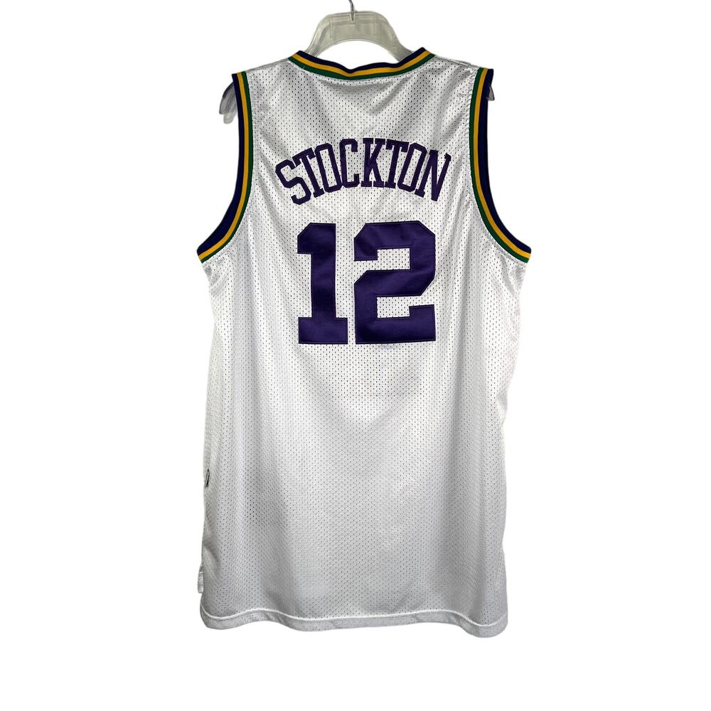 NBA Adidas Stockton Basketball Jersey Utah Jazz Climacool Swingman Streetwear